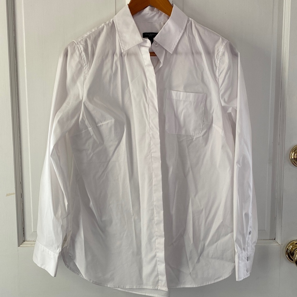 Talbots Petites Medium white blouse
